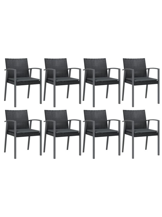 9-osaline aia söögimööbli komplekt istmepatjadega, rotang/teras