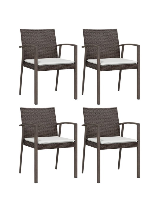 5-osaline aia söögimööbli komplekt istmepatjadega, rotang/teras