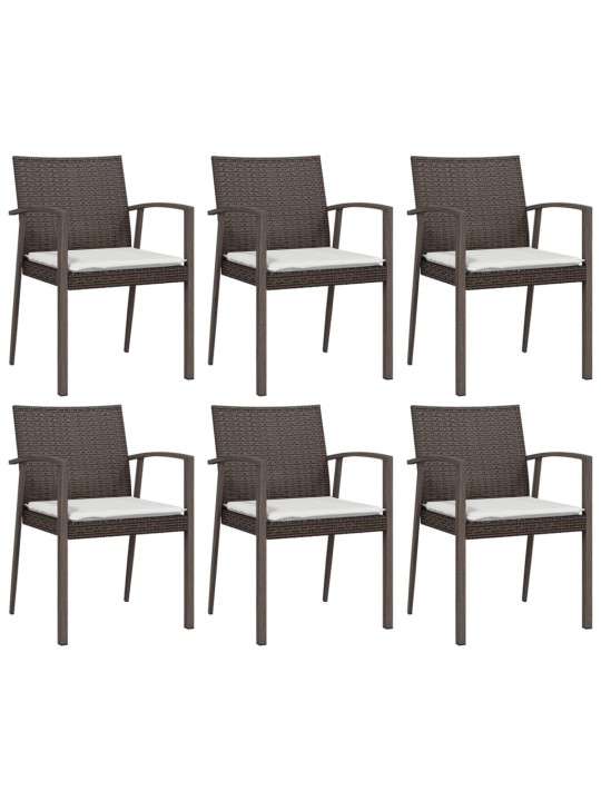 7-osaline aia söögimööbli komplekt istmepatjadega, rotang/teras