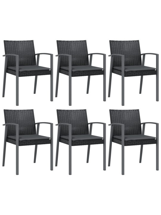 7-osaline aia söögimööbli komplekt istmepatjadega, rotang/teras
