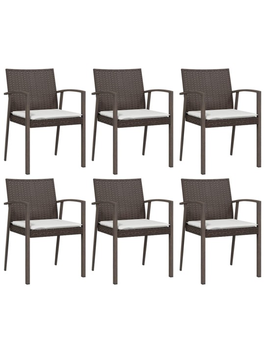 7-osaline aia söögimööbli komplekt istmepatjadega, rotang/teras