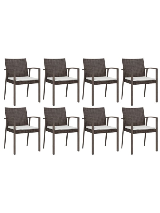 9-osaline aia söögimööbli komplekt istmepatjadega, rotang/teras