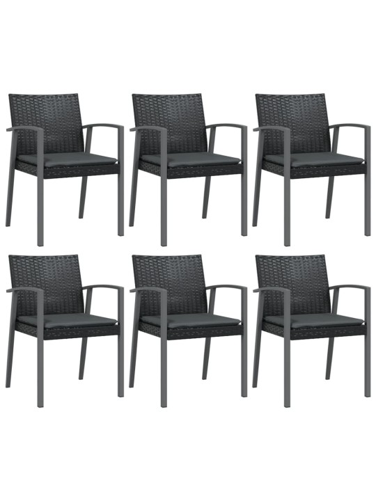 7-osaline aia söögimööbli komplekt istmepatjadega, rotang/teras