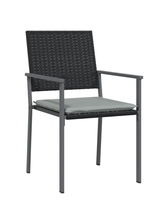 3-osaline aia söögimööbli komplekt istmepatjadega, rotang/teras