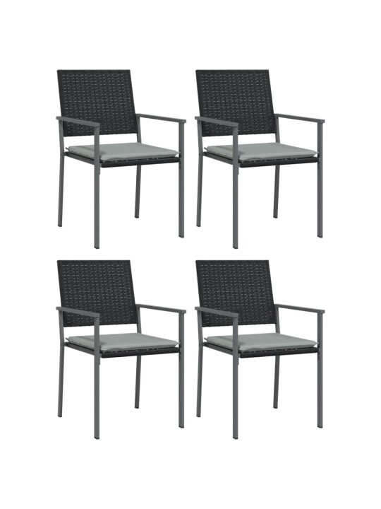 5-osaline aia söögimööbli komplekt istmepatjadega, rotang/teras