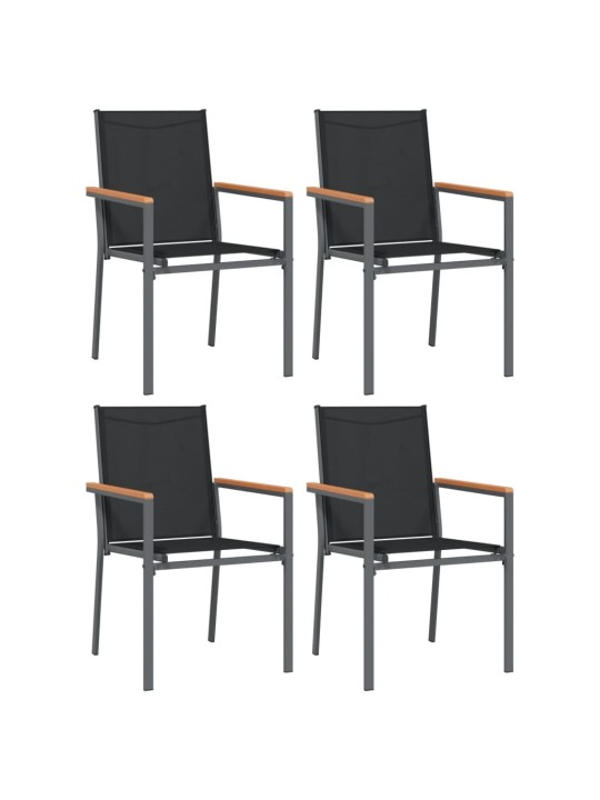 5-OSALINE AIA SÖÖGIMÖÖBLI KOMPLEKT, MUST, TEKSTILEEN JA TERAS