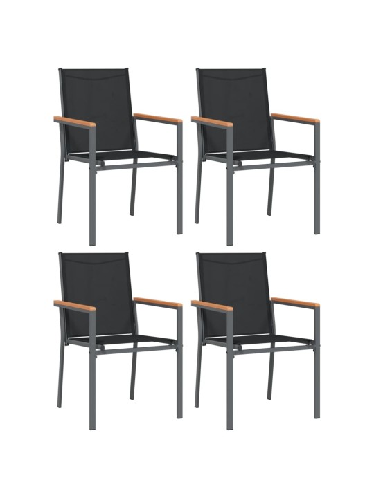 5-OSALINE AIA SÖÖGIMÖÖBLI KOMPLEKT, MUST, TEKSTILEEN JA TERAS