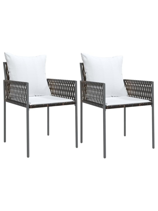3-osaline aia söögimööbli komplekt istmepatjadega, rotang/teras