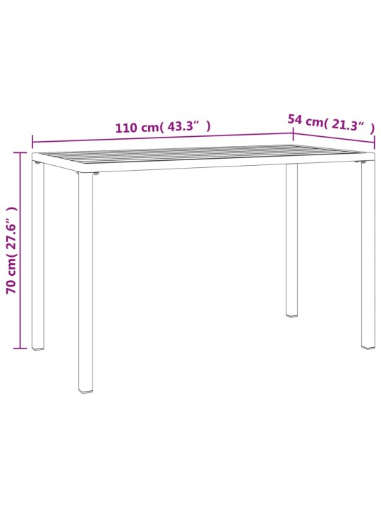 Aia söögilaud, antratsiithall, 110 x 54 x 70 cm, teras