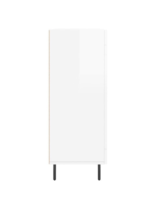 Puhvetkapp, kõrgläikega valge, 69,5 x 34 x 90 cm, tehispuit
