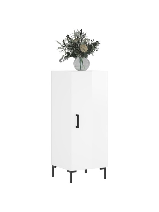 Puhvetkapp, kõrgläikega valge, 34,5 x 34 x 90 cm, tehispuit