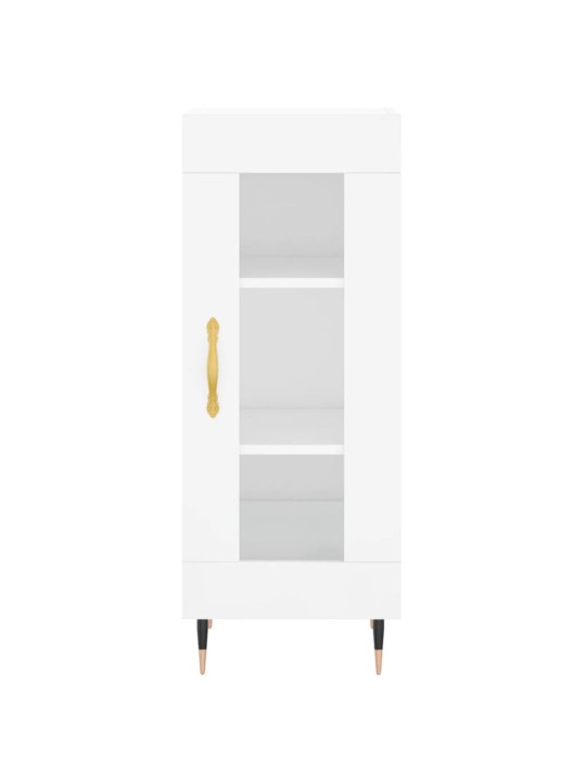 Puhvetkapp, kõrgläikega valge, 34,5 x 34 x 90 cm, tehispuit