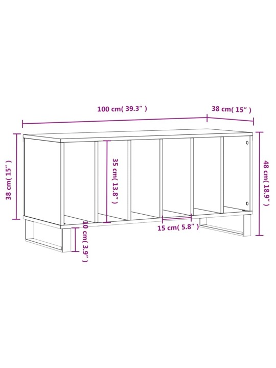 Plaadikapp, betoonhall, 100 x 38 x 48 cm, tehispuit