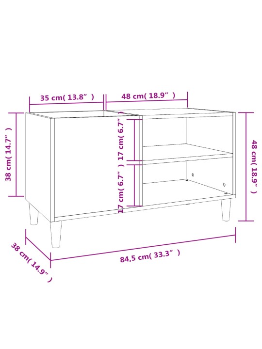 Plaadikapp, valge, 84,5 x 38 x 48 cm, tehispuit