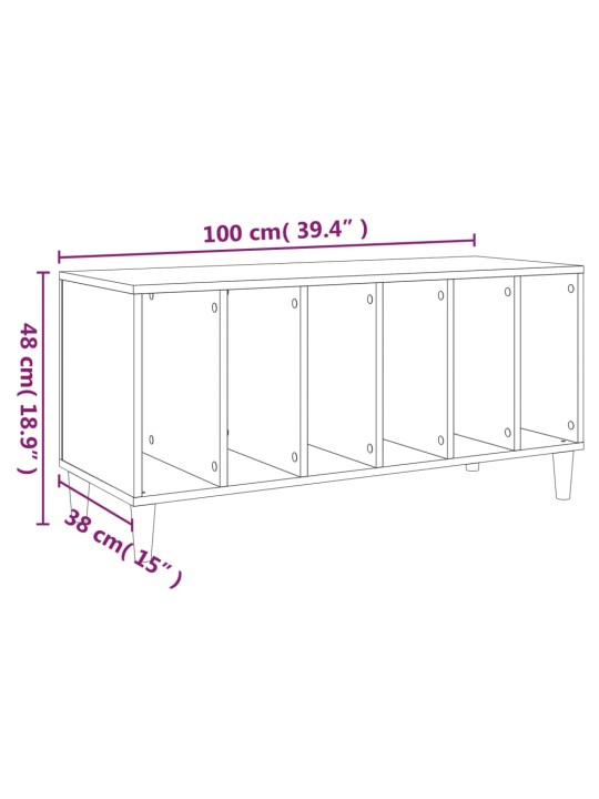 Plaadikapp, hall sonoma tamm, 100 x 38 x 48 cm, tehispuit