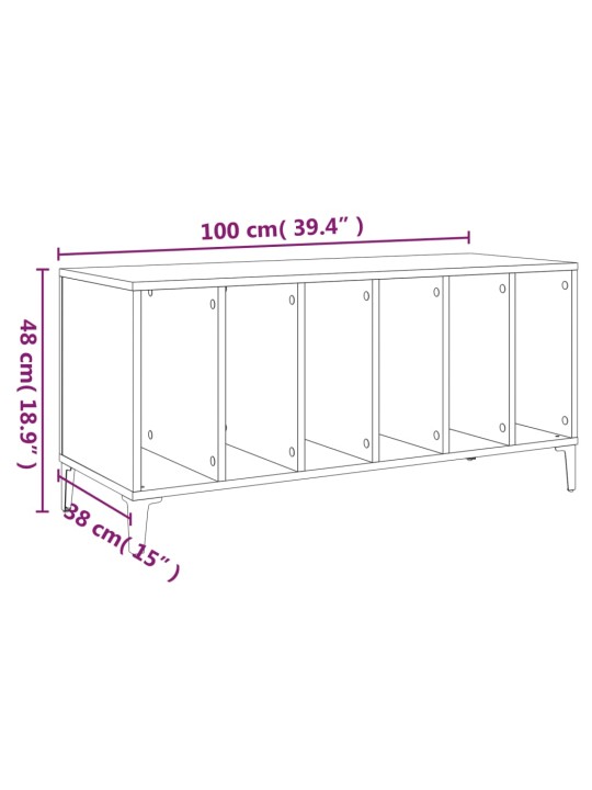 Plaadikapp, must, 100 x 38 x 48 cm, tehispuit