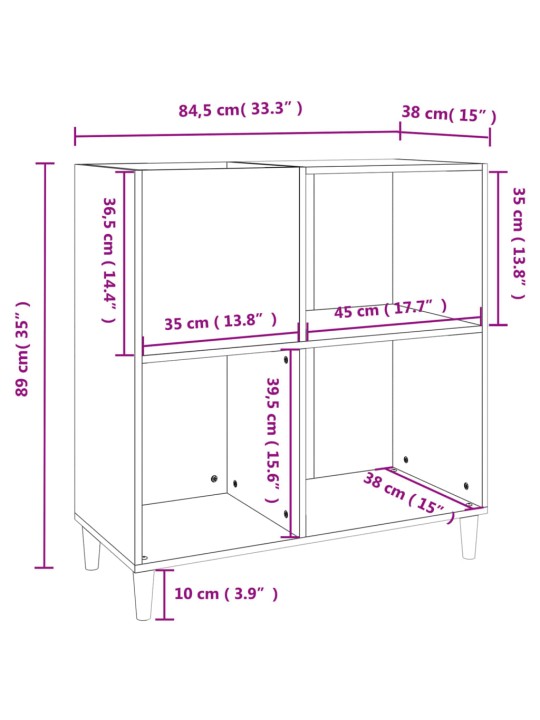 Plaadikapp, must, 84,5 x 38 x 89 cm, tehispuit