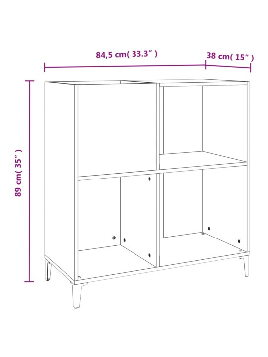 Plaadikapp, must, 84,5 x 38 x 89 cm, tehispuit