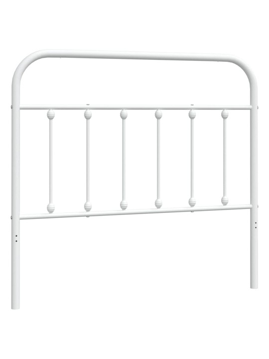 Metallist voodipeats, valge, 107 cm