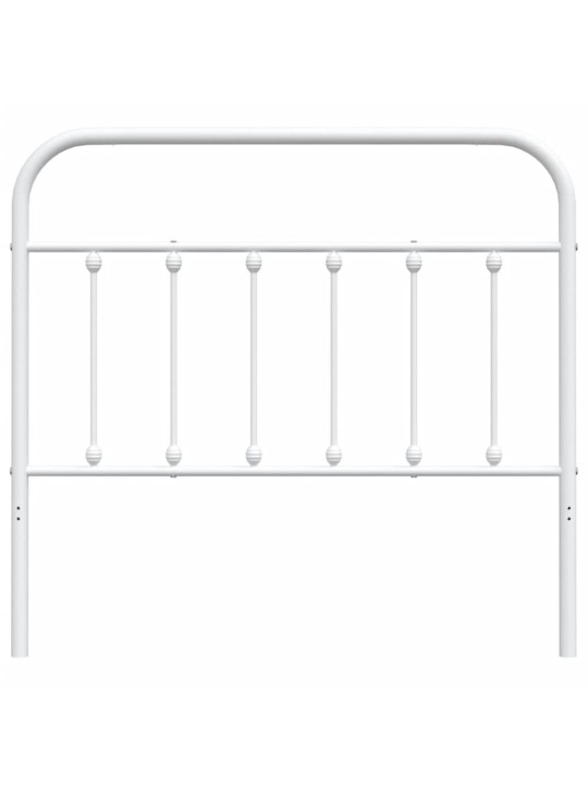 Metallist voodipeats, valge, 107 cm