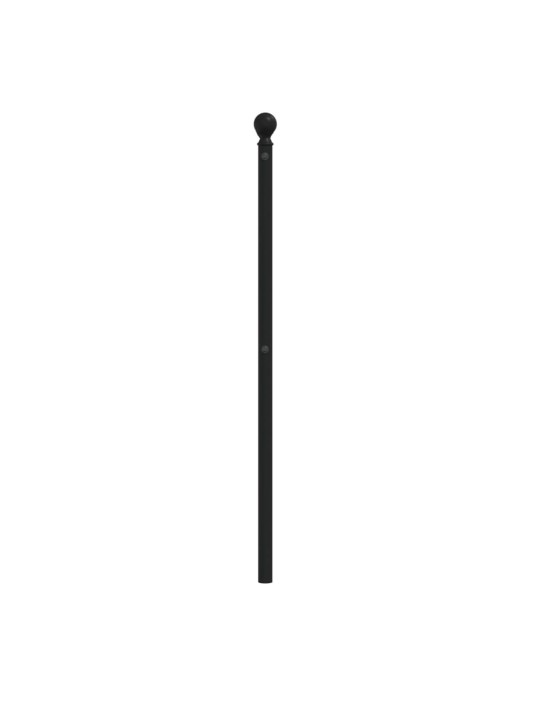 Metallist voodipeats, must, 135 cm