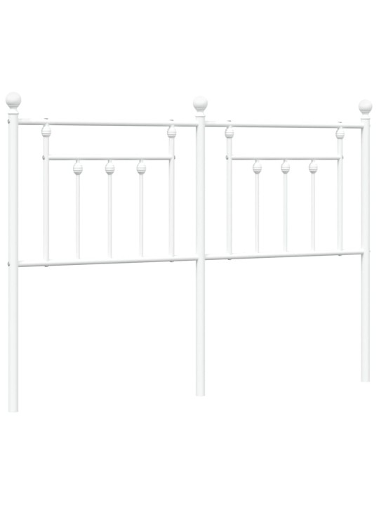 Metallist voodipeats, valge, 135 cm