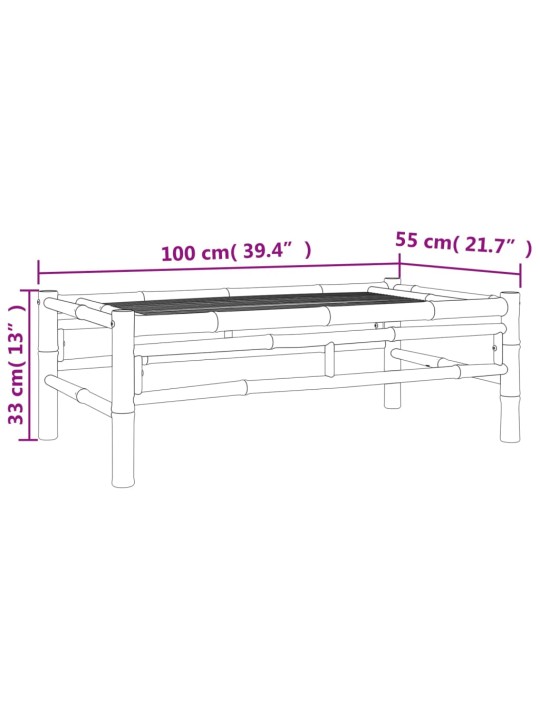 Aia kohvilaud, 100 x 55 x 33 cm, bambus