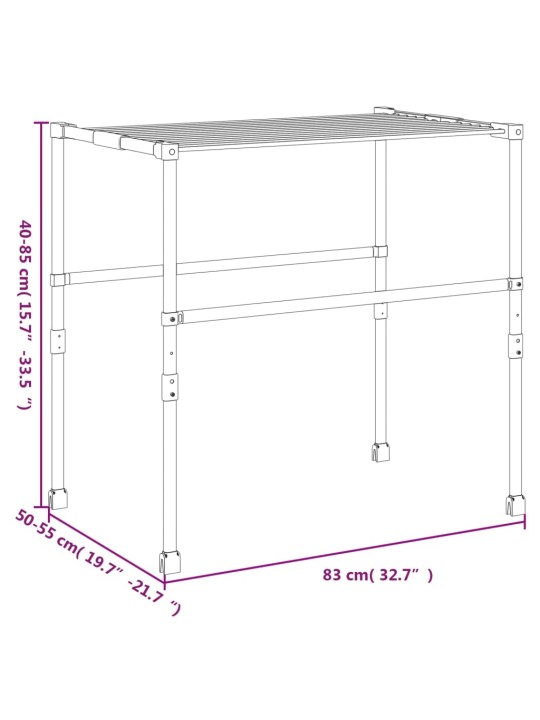 PESUKUIVATUSREST, 83 X (50-55) X (40-85) CM, ALUMIINIUM