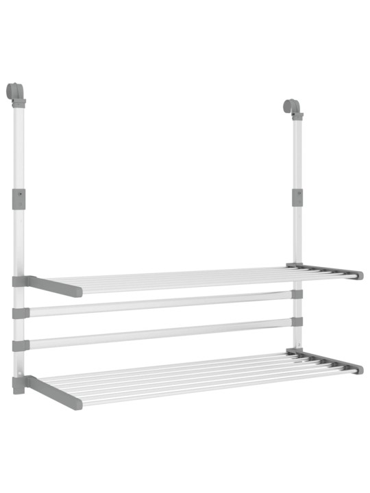 Pesukuivatusrest rõdule, 89x25x(60-95) cm, alumiinium