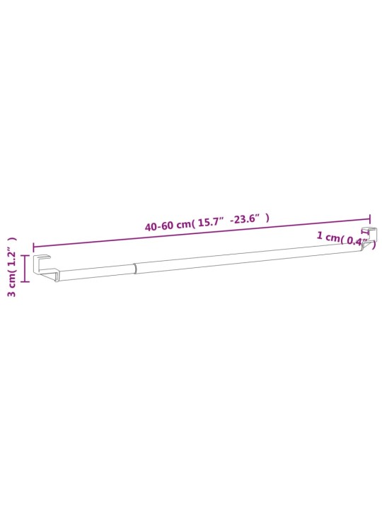 Kardinapuud 2 tk, valge ja hõbedane, 40-60 cm, alumiinium