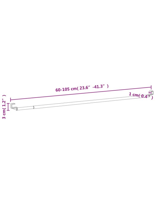 Kardinapuud 2 tk, valge ja hõbedane, 60-105 cm, alumiinium