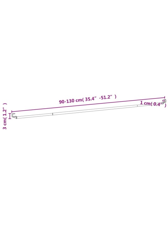 Kardinapuud 2 tk, valge ja hõbedane, 90-130 cm, alumiinium