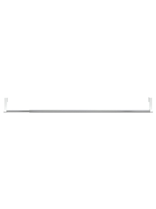 KARDINAPUUD 2 TK, VALGE JA HÕBEDANE, 60-105 CM, ALUMIINIUM