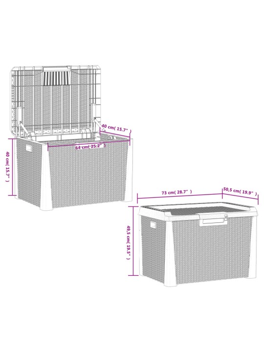 Aia hoiukast, pruun, 125 l, pp