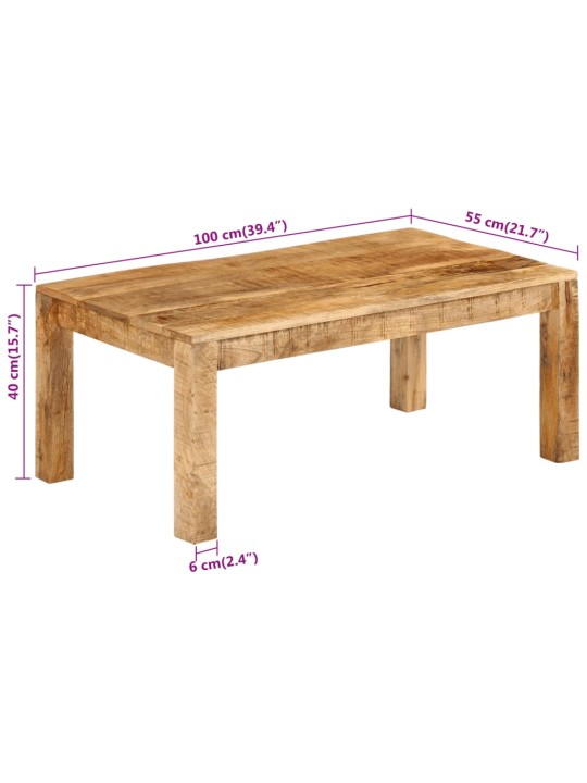 Kohvilaud, 100 x 55 x 40 cm, mangopuit