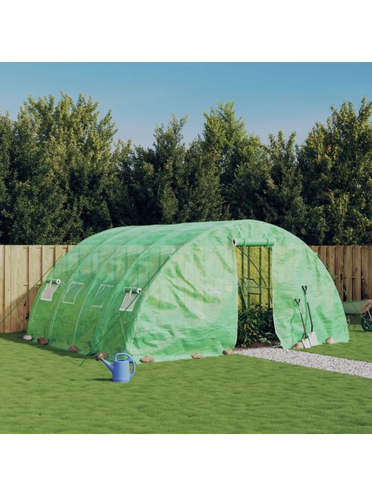 Kasvuhoone terasraamiga, roheline, 20 m², 5x4x2,3 m