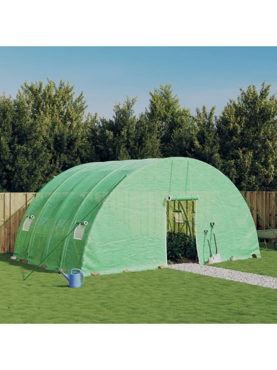 Kasvuhoone terasraamiga, roheline, 24 m², 6x4x2,85 m