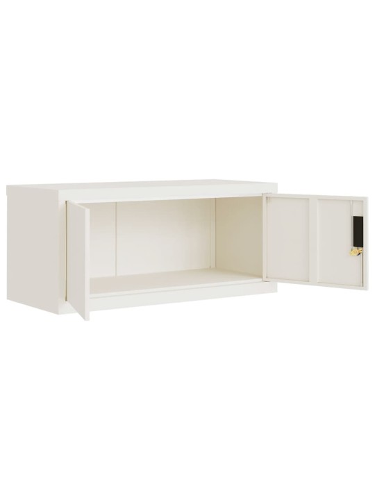 Dokumendikapp, valge, 90x40x145 cm, teras
