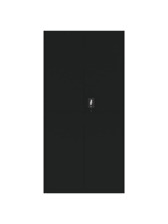 Dokumendikapp, must, 90 x 40 x 220 cm, teras