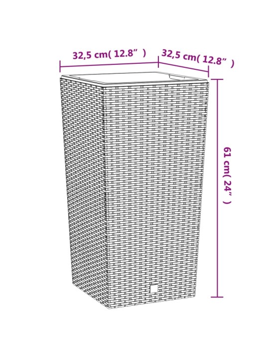TAIMEKAST EEMALDATAVA SISUGA, VALGE, 21 / 49 L PP-ROTANG