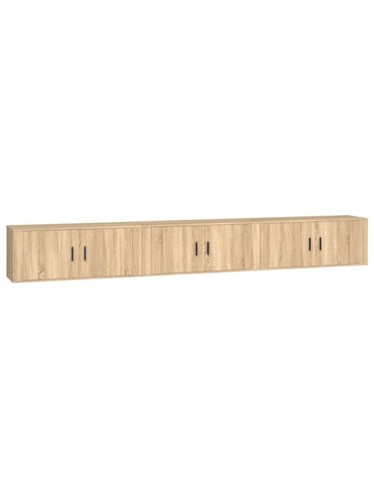 Seina telerikapid, 3 tk, sonoma tamm, 100 x 34,5 x 40 cm