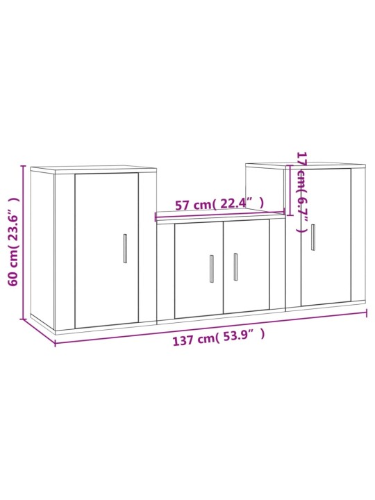 3-osaline telerikappide komplekt, must, tehispuit