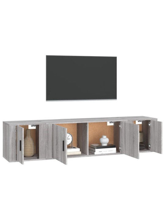 3-osaline telerikappide komplekt, hall sonoma tamm, tehispuit