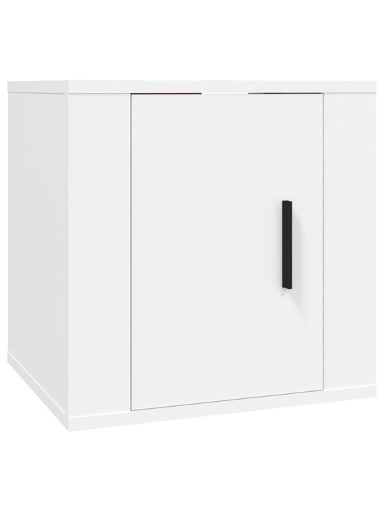 2-osaline telerikappide komplekt, valge, tehispuit
