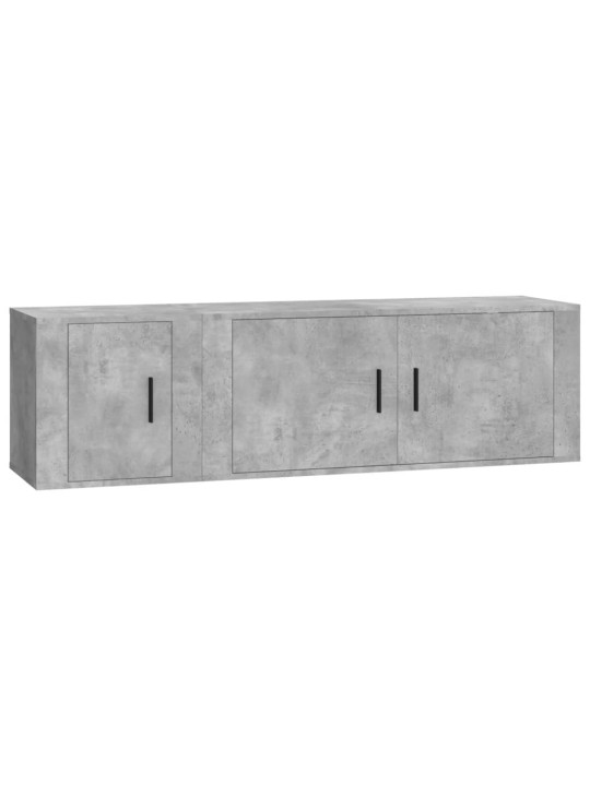 2-osaline telerikappide komplekt, betoonhall, tehispuit