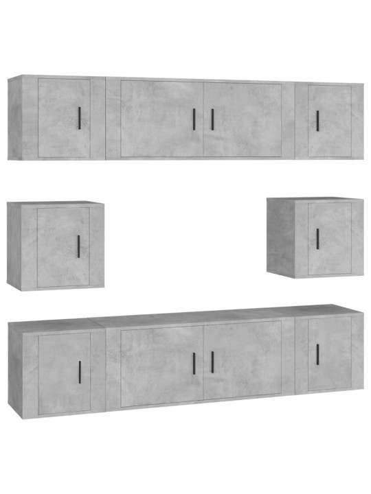 8-osaline telerikappide komplekt, betoonhall, tehispuit