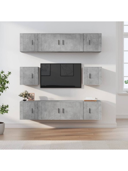 8-osaline telerikappide komplekt, betoonhall, tehispuit
