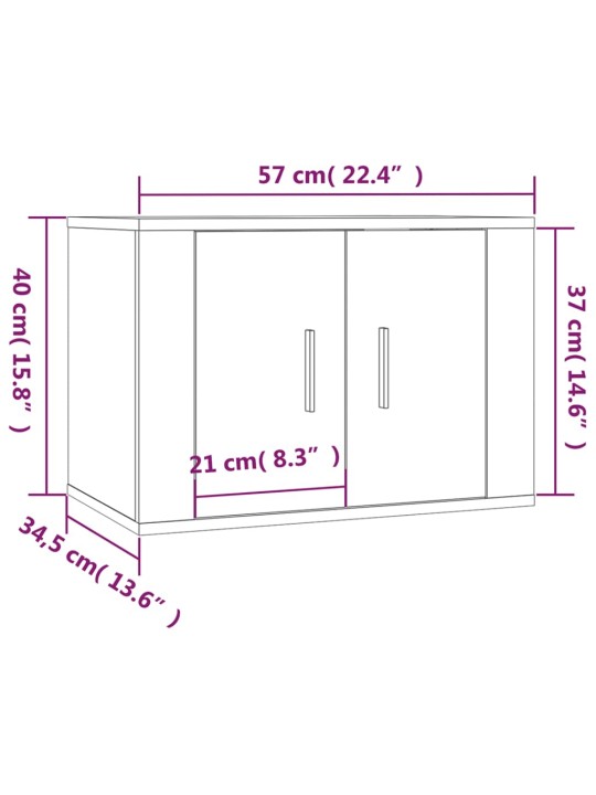 2-osaline telerikappide komplekt, valge, tehispuit