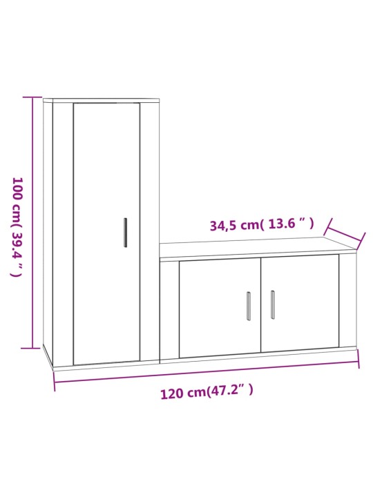 2-osaline telerikappide komplekt, must, tehispuit