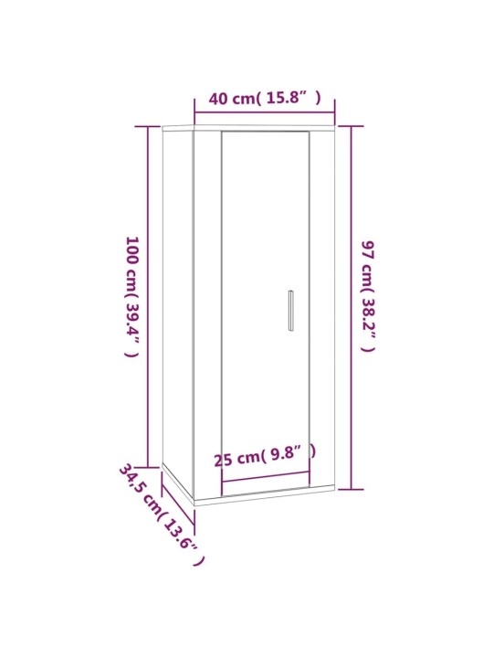 2-osaline telerikappide komplekt, betoonhall, tehispuit